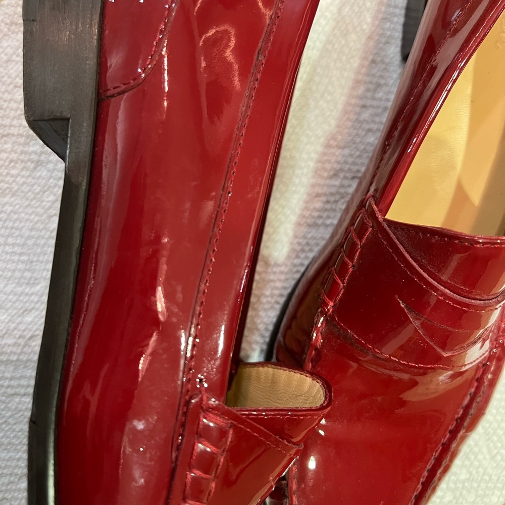 Cole Haan Red Patent Leather Loafers - Picture 4 of 8